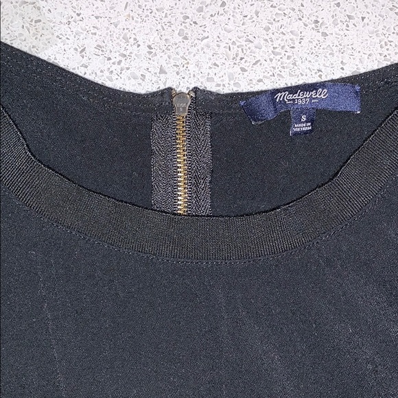 Madewell Black Zip Back Tank Top - Picture 4 of 5